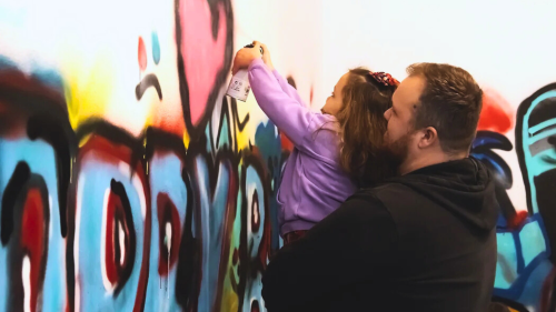 Festékszórós kaland Anyával! - Graffiti Workshop Budapesten 2