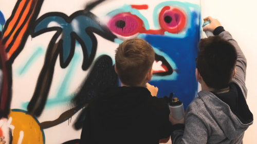 Festékszórós kaland Anyával! - Graffiti Workshop Budapesten 5